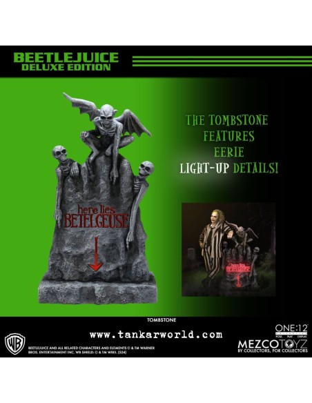 Beetlejuice - Figura Articulada Escala 1:12 - Beetlejuice Deluxe Edition - 18 cm - Mezco Toyz