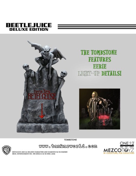 Beetlejuice - Figura Articulada Escala 1:12 - Beetlejuice Deluxe Edition - 18 cm - Mezco Toyz