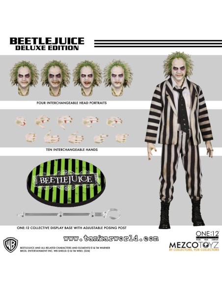 Beetlejuice - Figura Articulada Escala 1:12 - Beetlejuice Deluxe Edition - 18 cm - Mezco Toyz - Bitelchus