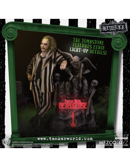 Beetlejuice - Figura Articulada Escala 1:12 - Beetlejuice Deluxe Edition - 18 cm - Mezco Toyz