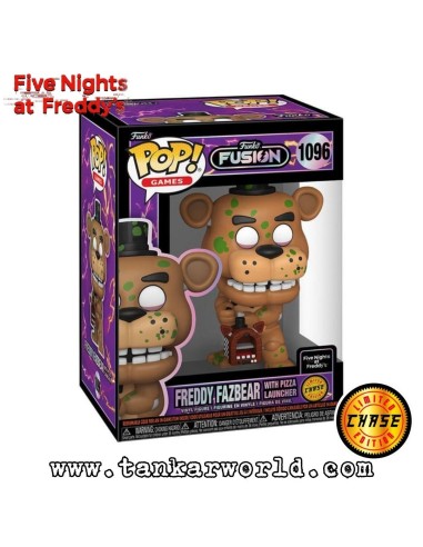Funko Pop! Fusion - Freddy Fazbear with pizza launcher - Five Nights at Freddy's - FNAF - CHASE - LIMITED EDITION