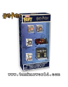 Pack 4 Bitty Pop Harry Potter - Ron, Hermione y Ollivander - Miniaturas de Colección