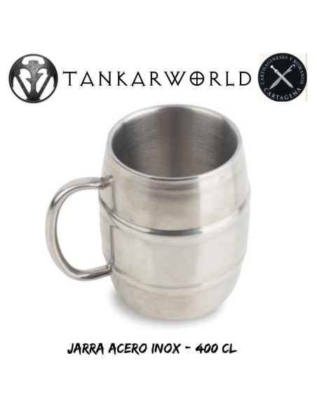 JARRA ACERO INOX. - CAPACIDAD 400 ML.