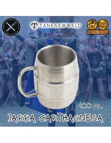 JARRA ACERO INOX. - CAPACIDAD 400 ML.