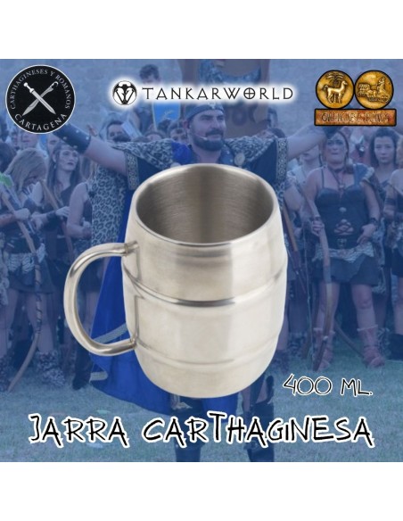 JARRA ACERO INOX. - CAPACIDAD 400 ML.