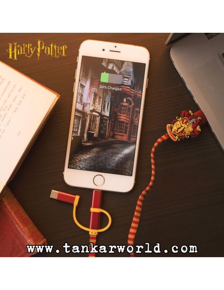 Harry Potter - Cable/cargador de móvil - Casa Gryffindor de Hogwarts