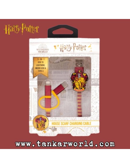 Harry Potter - Cable/cargador de móvil - Casa Gryffindor de Hogwarts
