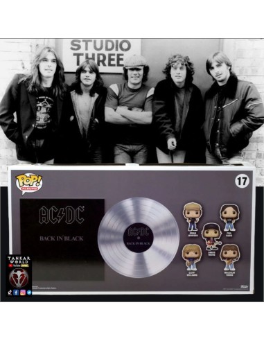Funko Pop! - AC/DC - Back In Black - Brian Johnson, Phil Rudd, Angus Young, Cliff Williams y Malcom Young - Albums 17 - ACDC