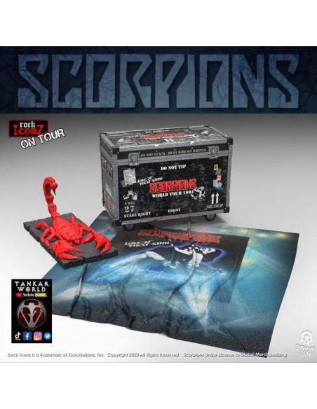 Scorpions - Set de escorpión + caja de escenario + bandera - World Tour 1984