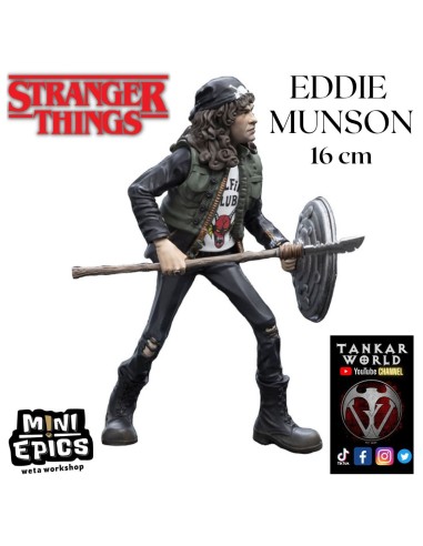 Eddie Munson - Stranger Things - Edición Limitada - Figura Mini Epics Weta Workshop - 16 cm