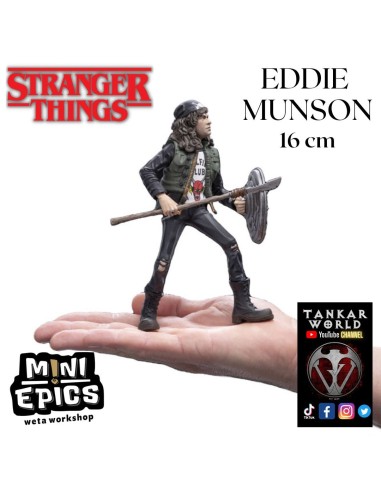 Eddie Munson - Stranger Things - Edición Limitada - Figura Mini Epics Weta Workshop - 16 cm