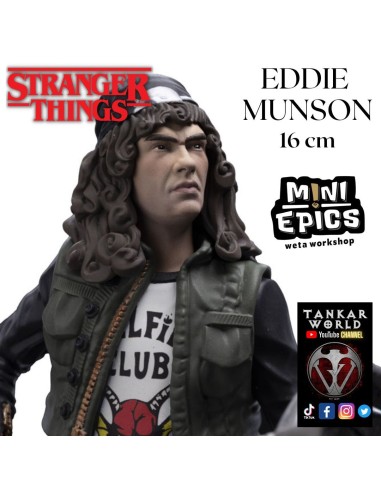 Eddie Munson - Stranger Things - Edición Limitada - Figura Mini Epics Weta Workshop - 16 cm