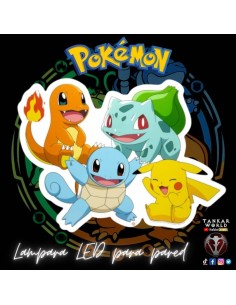Pokémon - Lámpara de pared LED - Starter Group - 53 cm