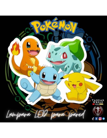 Pokémon - Lámpara de pared LED - Starter Group - 53 cm