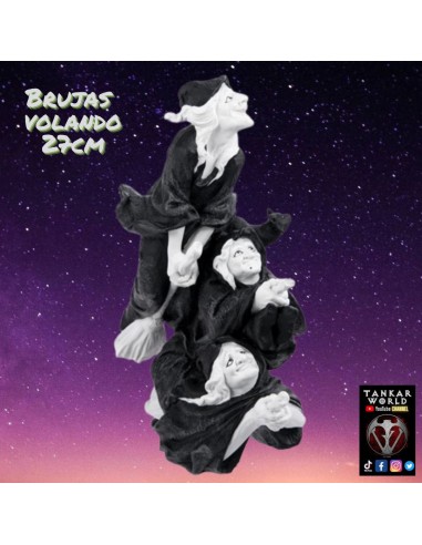 Brujas Volando - Figura resina - 27cm