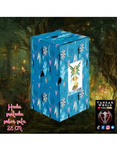 Hada sentada sobre seta - Figura resina - 28 cm