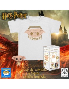 Funko Pocket Pop! & T-Shirt: Minifigura de Dobby + Camiseta de Manga Corta talla XL - Harry Potter