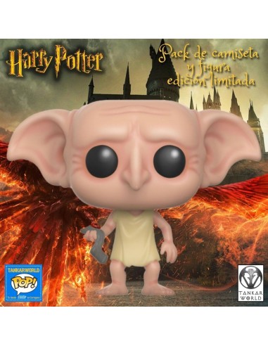 Funko Pocket Pop! & T-Shirt: Minifigura de Dobby + Camiseta de Manga Corta talla XL - Harry Potter