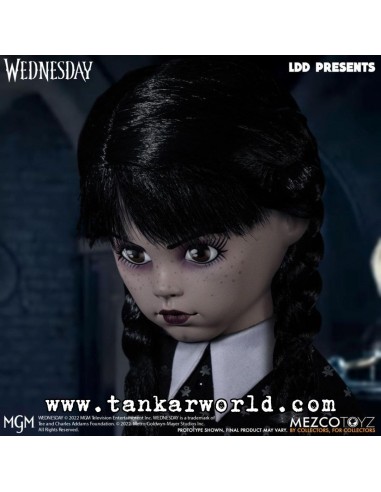 Miercoles Addams - Living Dead Dolls - Muñeca Wednesday Addams - 25 cm