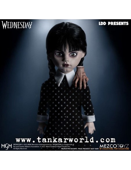Miercoles Addams - Living Dead Dolls - Muñeca Wednesday Addams - 25 cm