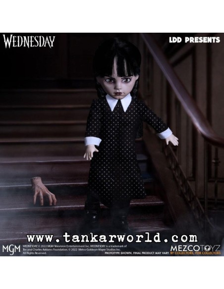 Miercoles Addams - Living Dead Dolls - Muñeca Wednesday Addams - 25 cm