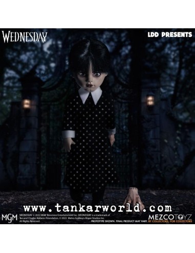 Miercoles Addams - Living Dead Dolls - Muñeca Wednesday Addams - 25 cm