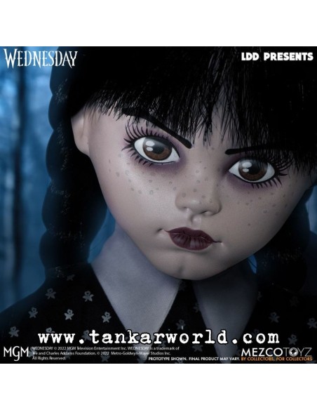 Miercoles Addams - Living Dead Dolls - Muñeca Wednesday Addams - 25 cm