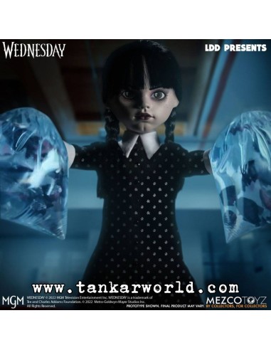 Miercoles Addams - Living Dead Dolls - Muñeca Wednesday Addams - 25 cm