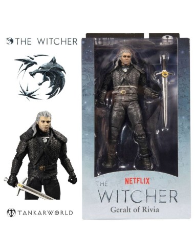 The Witcher - Geralt of Rivia - Figura articulada - 18 cm (con capa)