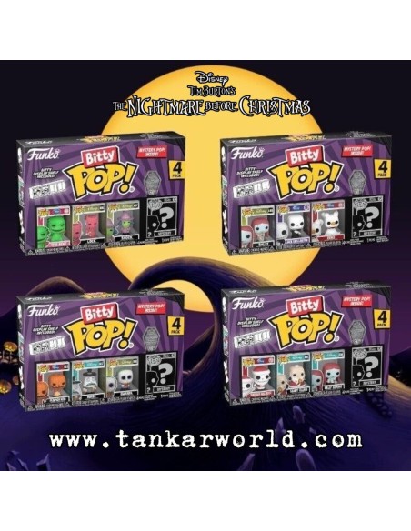 Bitty Pop! - Santa Jack Skellington, Sandy Claws, Sally Sewing & ? - Pesadilla Antes de Navidad