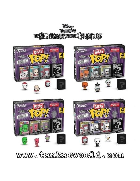 Bitty Pop! - Santa Jack Skellington, Sandy Claws, Sally Sewing & ? - Pesadilla Antes de Navidad