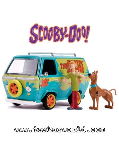 Furgoneta "Mistery Machine" con Shaggy y Scooby Doo - Set de figuras escala 1:24 - JADA
