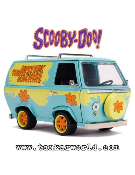 Furgoneta "Mistery Machine" con Shaggy y Scooby Doo - Set de figuras escala 1:24 - JADA