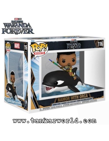 Funko Pop! - Namor with Orca - Black Panther - Wakanda Forever - POP! Rides Super Deluxe - 116