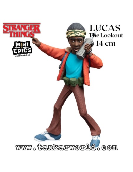 Lucas El Vigilante - Stranger Things - Edicion Limitada - Figura Mini Epics Weta Workshop - 14 cm