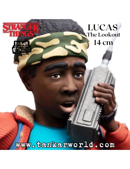 Lucas El Vigilante - Stranger Things - Edicion Limitada - Figura Mini Epics Weta Workshop - 14 cm