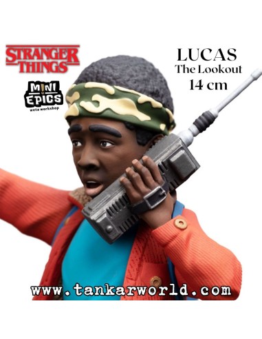 Lucas El Vigilante - Stranger Things - Edicion Limitada - Figura Mini Epics Weta Workshop - 14 cm