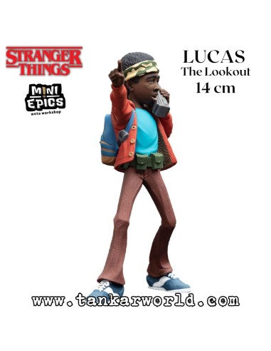 Lucas El Vigilante - Stranger Things - Edicion Limitada - Figura Mini Epics Weta Workshop - 14 cm