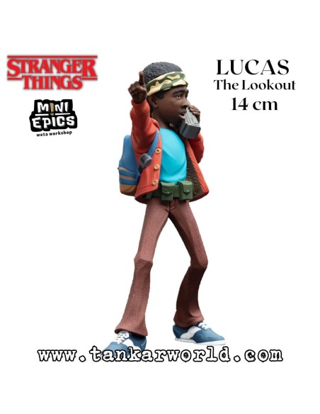 Lucas El Vigilante - Stranger Things - Edicion Limitada - Figura Mini Epics Weta Workshop - 14 cm