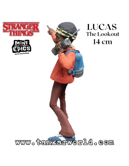 Lucas El Vigilante - Stranger Things - Edicion Limitada - Figura Mini Epics Weta Workshop - 14 cm