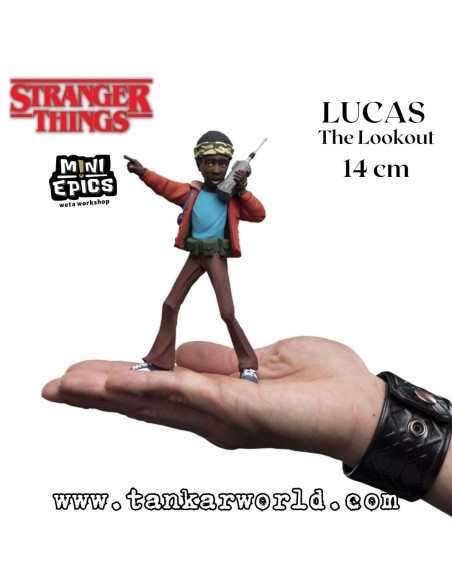 Lucas El Vigilante - Stranger Things - Edicion Limitada - Figura Mini Epics Weta Workshop - 14 cm