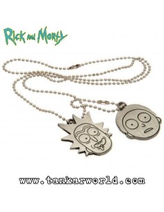 Placas Identificativas de Rick y Morty con cadena - Rick Y Morty