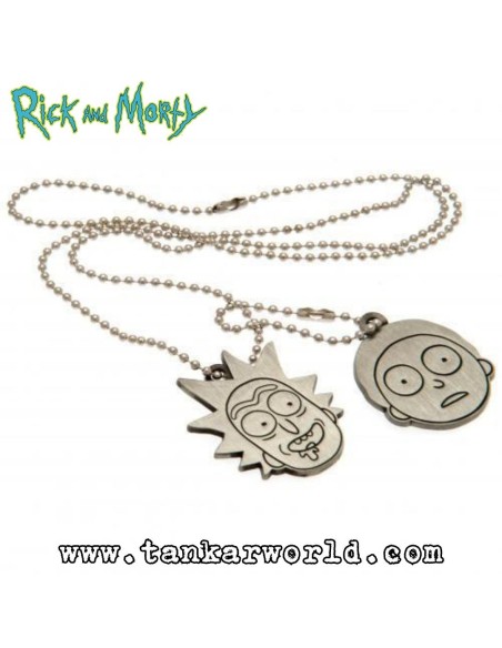 Placas Identificativas de Rick y Morty con cadena - Rick Y Morty
