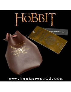 Bolsa del tesoro de Smaug con 5 monedas de oro - El Hobbit - Lord Of The Rings 2