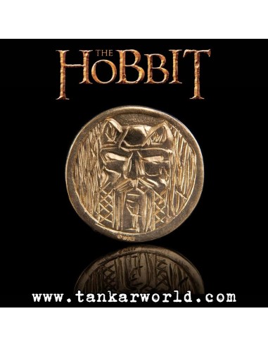 Bolsa del tesoro de Smaug con 5 monedas de oro - El Hobbit - Lord Of The Rings