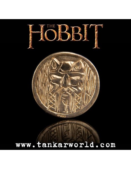 Bolsa del tesoro de Smaug con 5 monedas de oro - El Hobbit - Lord Of The Rings