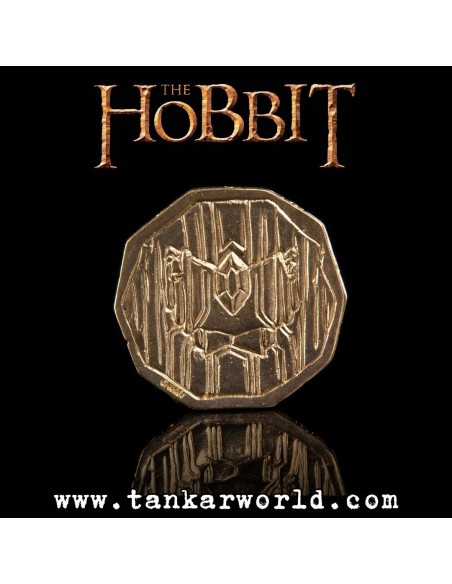 Bolsa del tesoro de Smaug con 5 monedas de oro - El Hobbit - Lord Of The Rings
