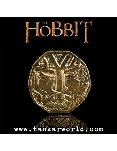 Bolsa del tesoro de Smaug con 5 monedas de oro - El Hobbit - Lord Of The Rings