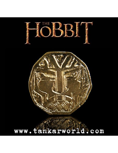 Bolsa del tesoro de Smaug con 5 monedas de oro - El Hobbit - Lord Of The Rings