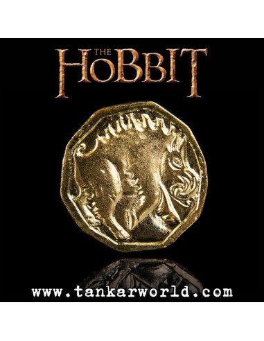 Bolsa del tesoro de Smaug con 5 monedas de oro - El Hobbit - Lord Of The Rings